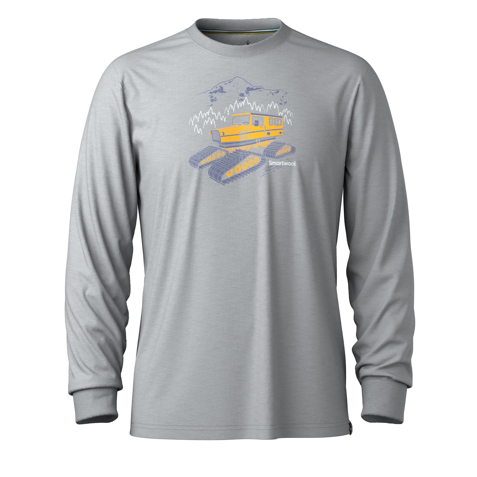 Snowcat Graphic Long Sleeve Graphic Tee Light Gray Heather - ver - 4