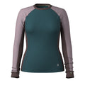 Haut de base à encolure ronde et contraste de couleurs Classic Thermal Merino pour femmes  - voir - 8