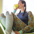 Women's Classic Thermal Merino Base Layer Colorblock Crew Nightfall Blue Heather - ver - 4