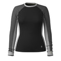 Women's Classic Thermal Merino Base Layer Colorblock Crew Boxed Black - ver - 3