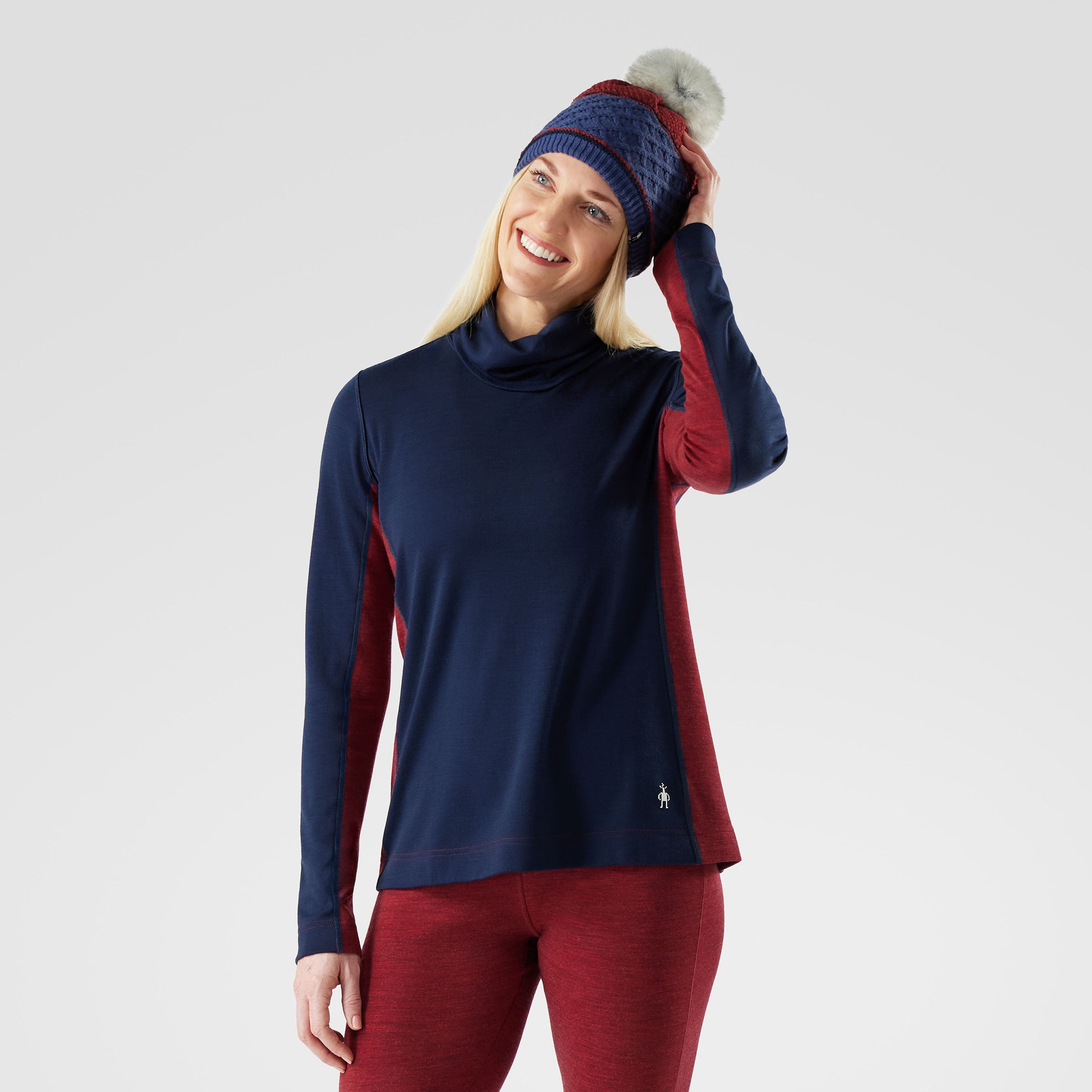 Women's Classic Thermal Merino Mock Neck - Chalk Violet Heather