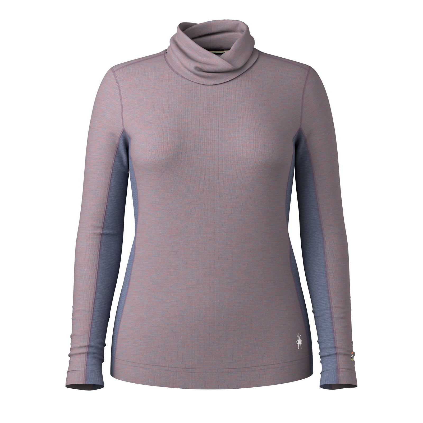 Women's Classic Thermal Merino Mock Neck Chalk Violet Heather - ver - 3