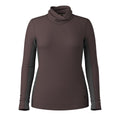 Women's Classic Thermal Merino Mock Neck Chalk Violet Heather - ver - 3