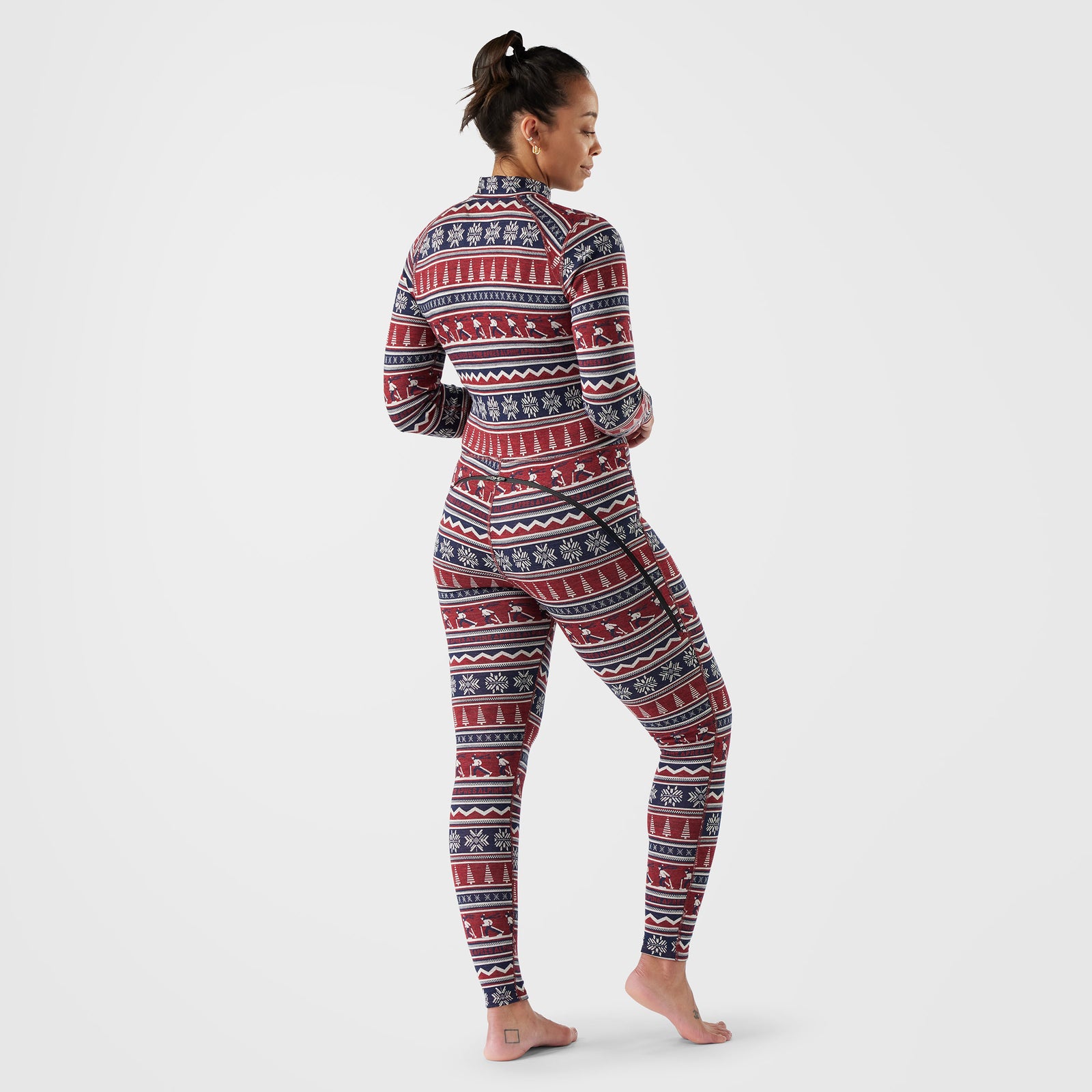 Women's Classic Thermal Merino Base Layer One Piece Currant Alpine Apres - ver - 2