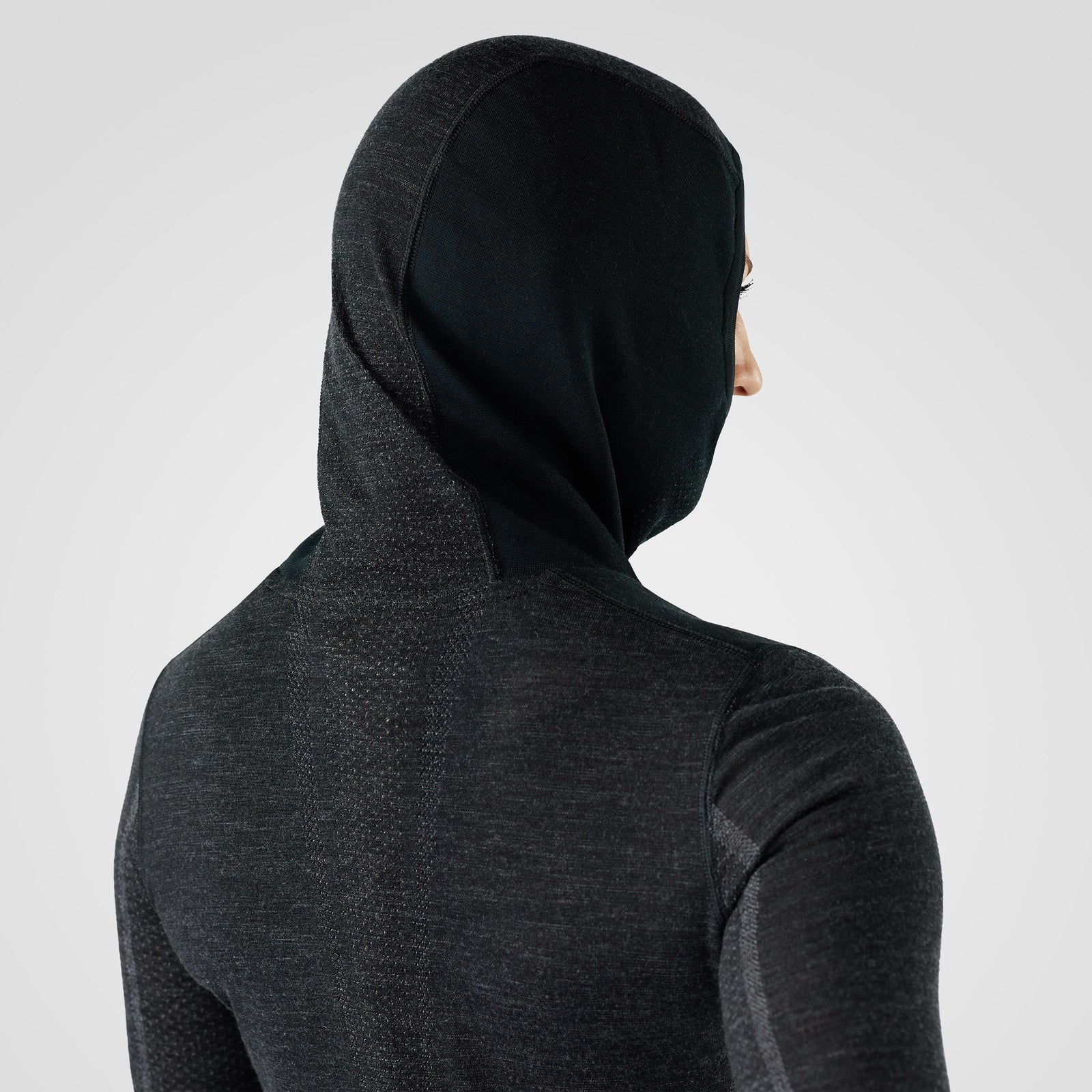 Women's Intraknit™ Thermal Merino Base Layer Hoodie Charcoal-Coral Reef - ver - 4