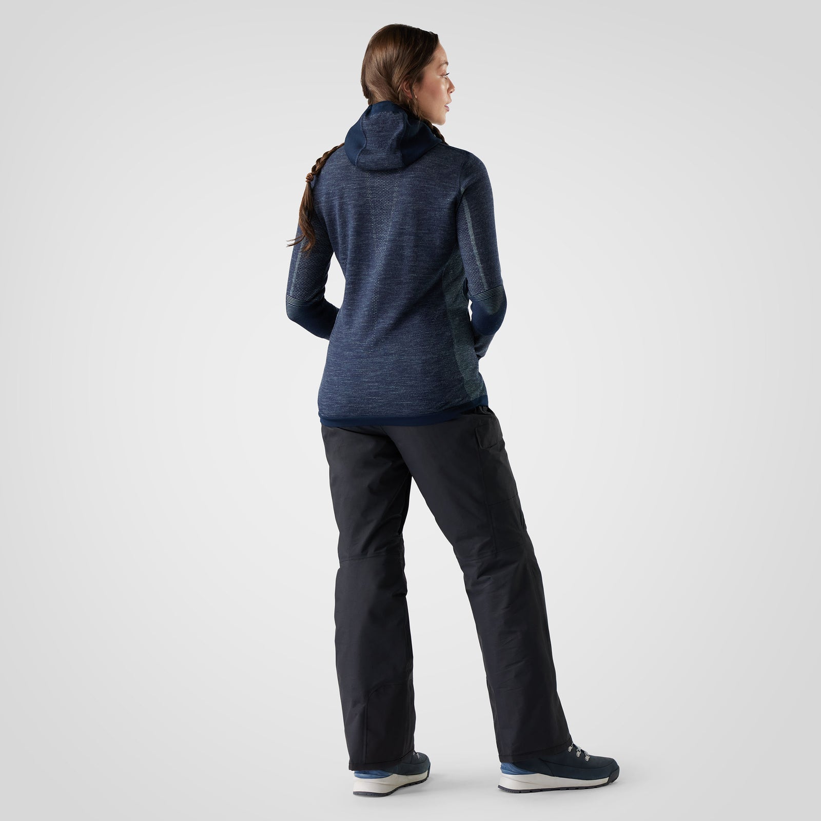 Women's Intraknit™ Thermal Merino Base Layer Hoodie Charcoal-Coral Reef - ver - 2