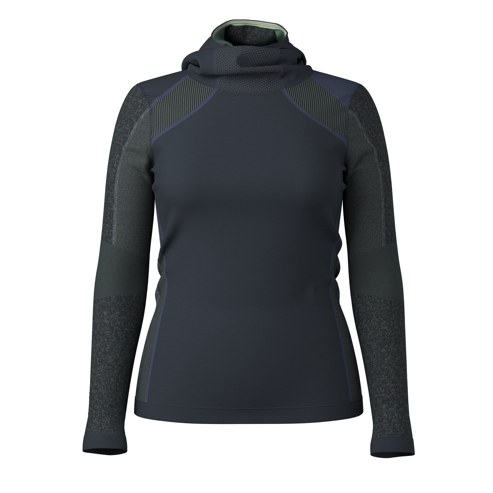 Women's Intraknit™ Thermal Merino Base Layer Hoodie Charcoal-Coral Reef - ver - 7
