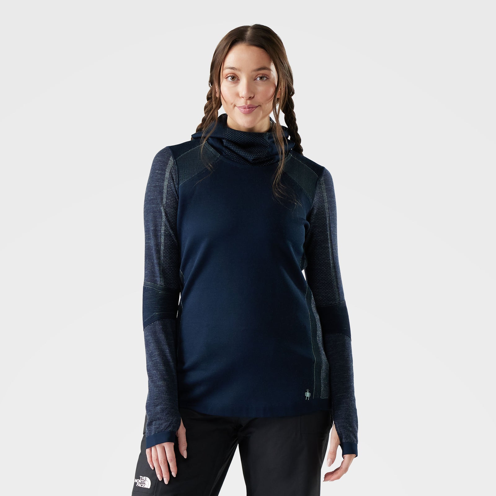 Women's Intraknit™ Thermal Merino Base Layer Hoodie Charcoal-Coral Reef - ver - 1