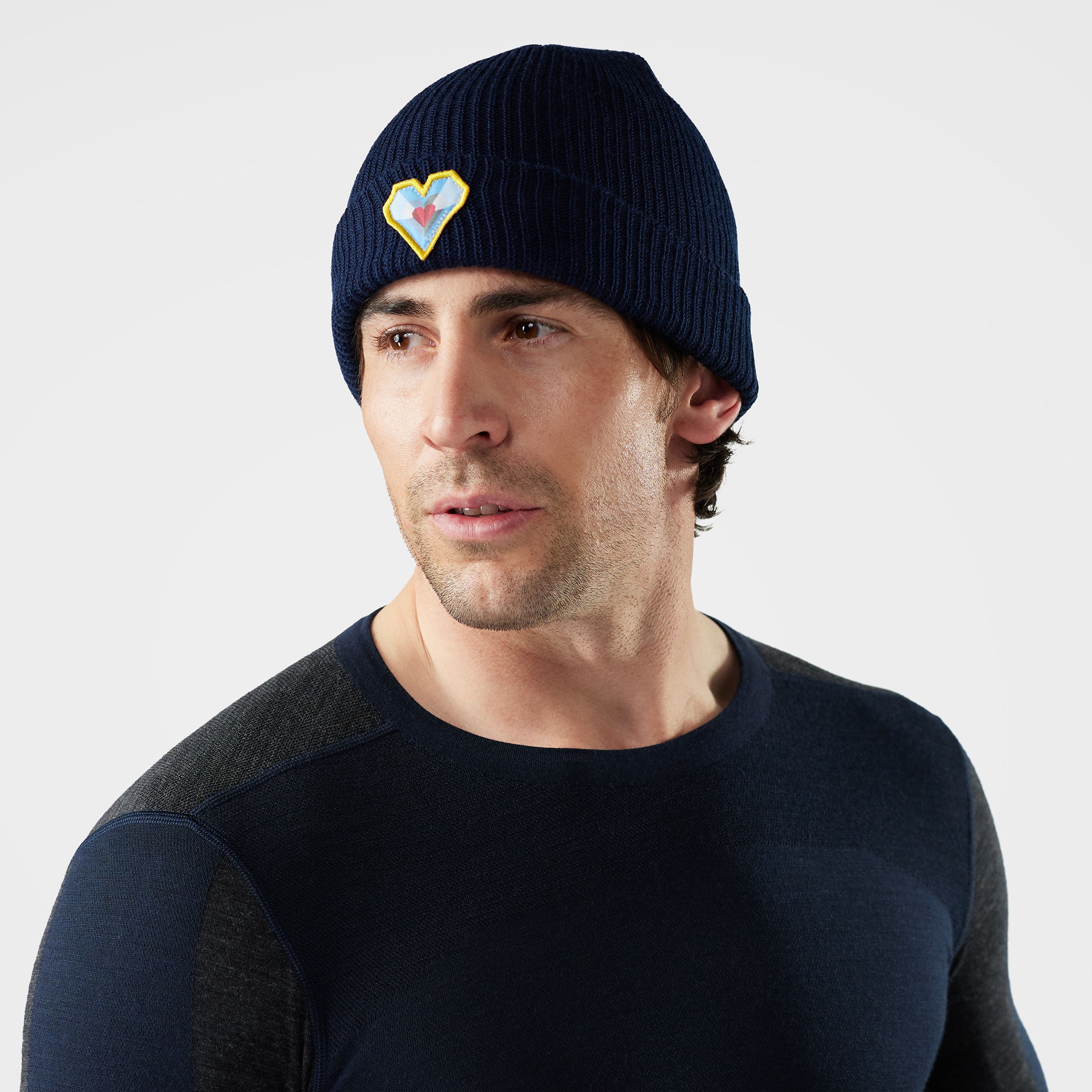 Smartwool Geo Peaks Patch Beanie - Deep Navy