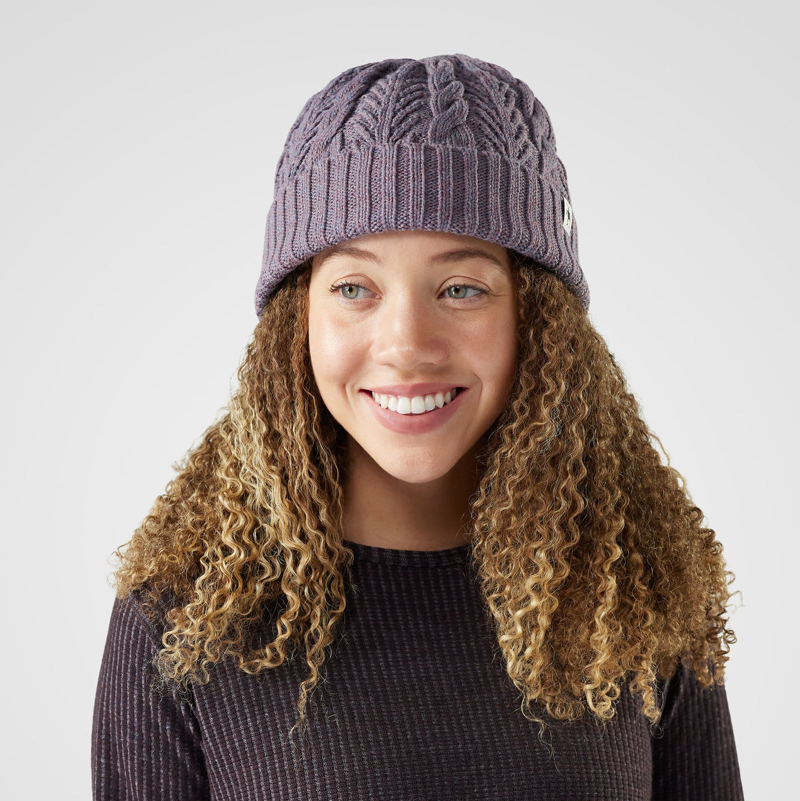 Cable Knit Beanie Terracotta - ver - 1
