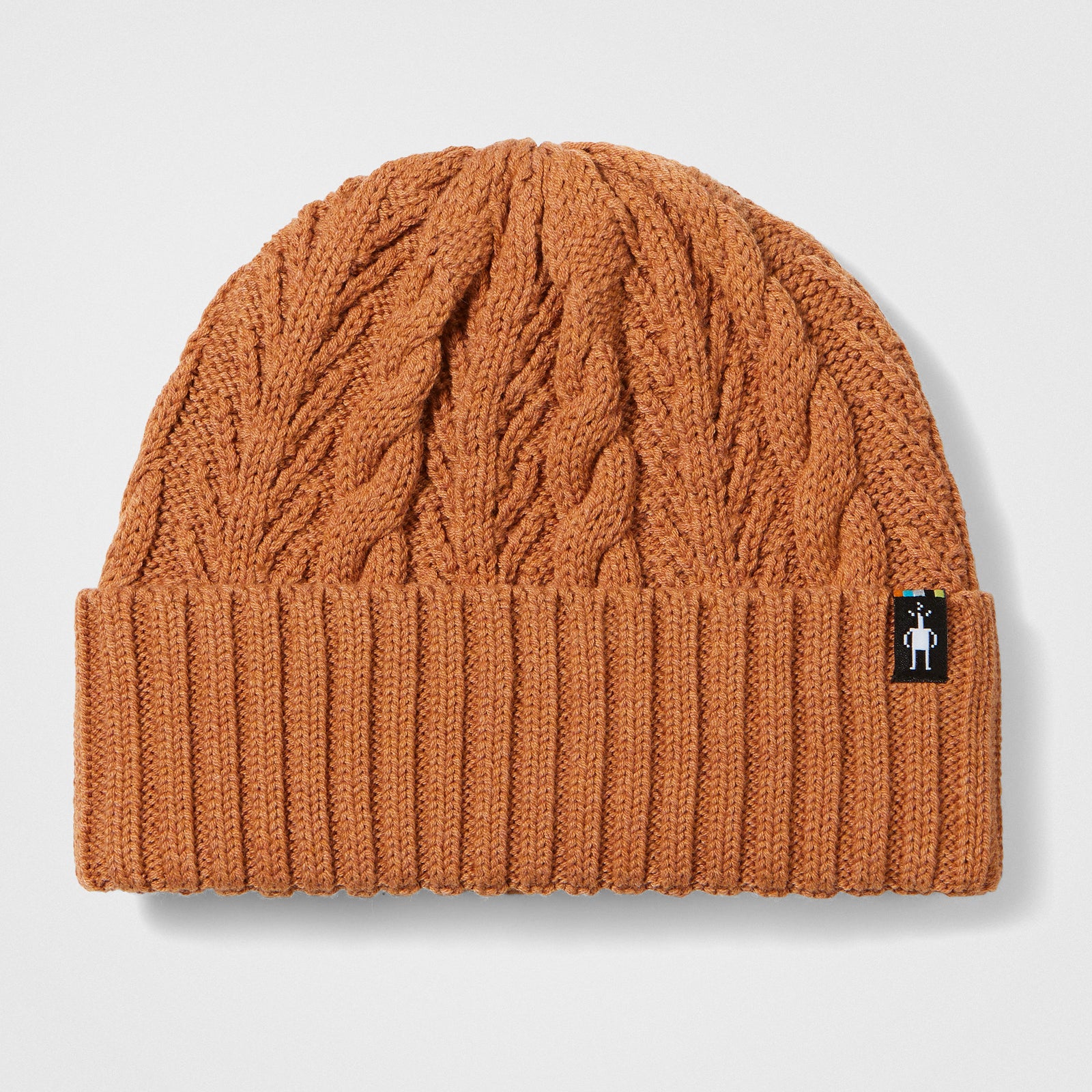 Cable Knit Beanie Terracotta - ver - 2