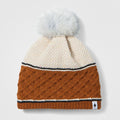 Cable Knit Colorblock Pom Beanie Squash - ver - 2