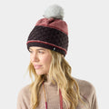 Cable Knit Colorblock Pom Beanie Mink - ver - 1