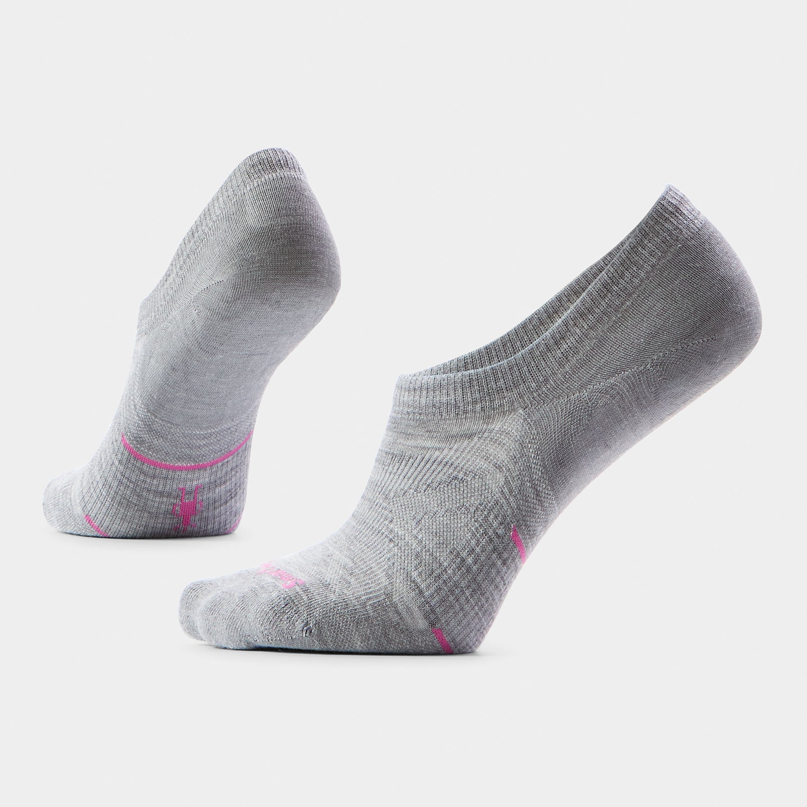 Women's Run No Show Socks Light Gray - ver - 1