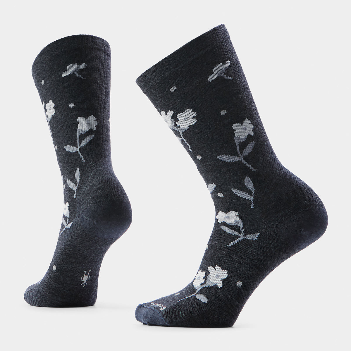 Women's Everyday Garden Gala Crew Socks Charcoal - 