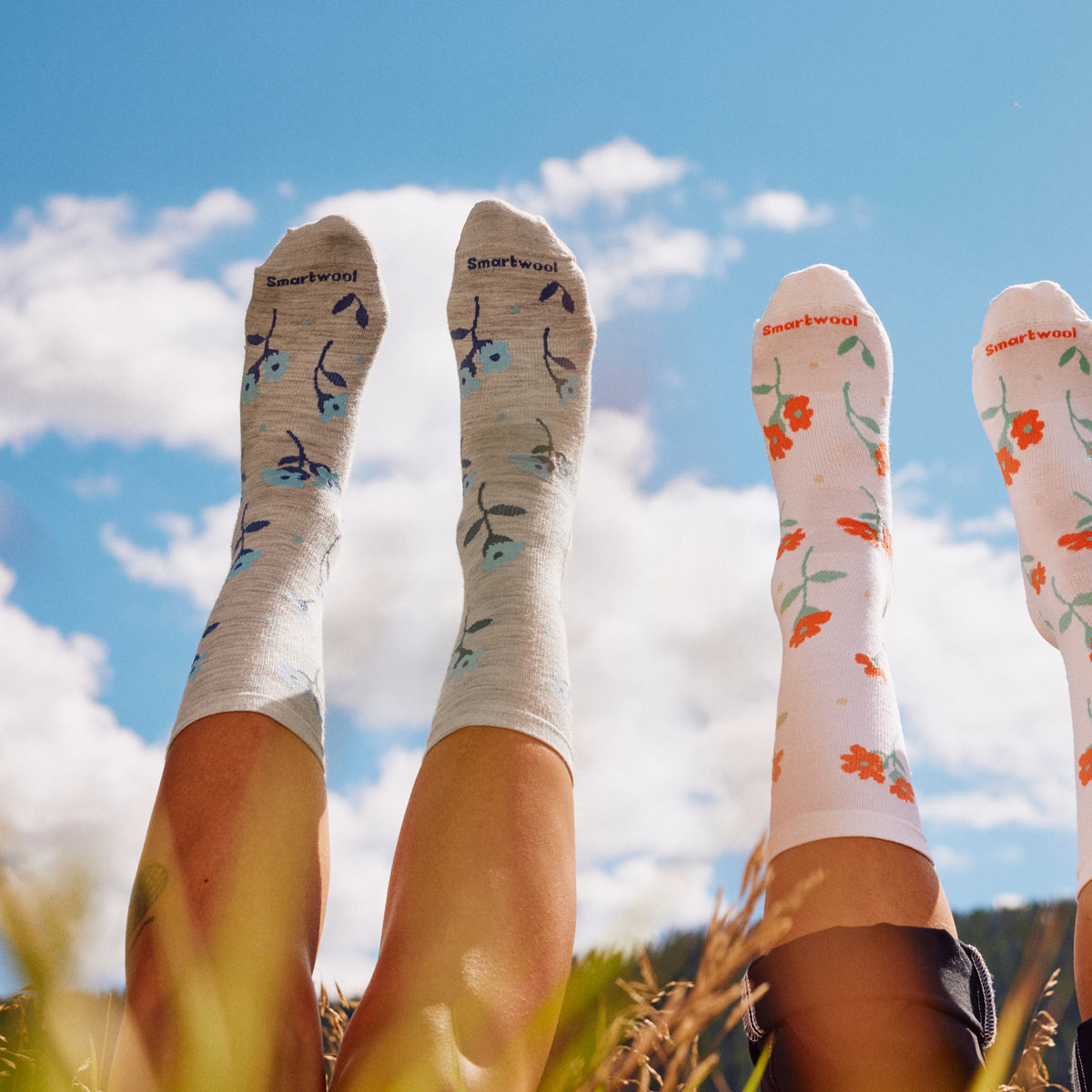 Women's Everyday Garden Gala Crew Socks Ash - 3
