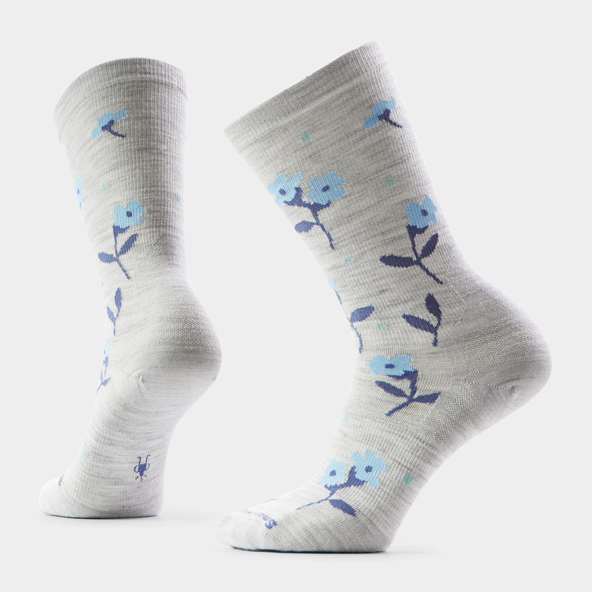 Women's Everyday Garden Gala Crew Socks Ash - 1