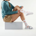 Women's Everyday Garden Gala Crew Socks White - ver - 2