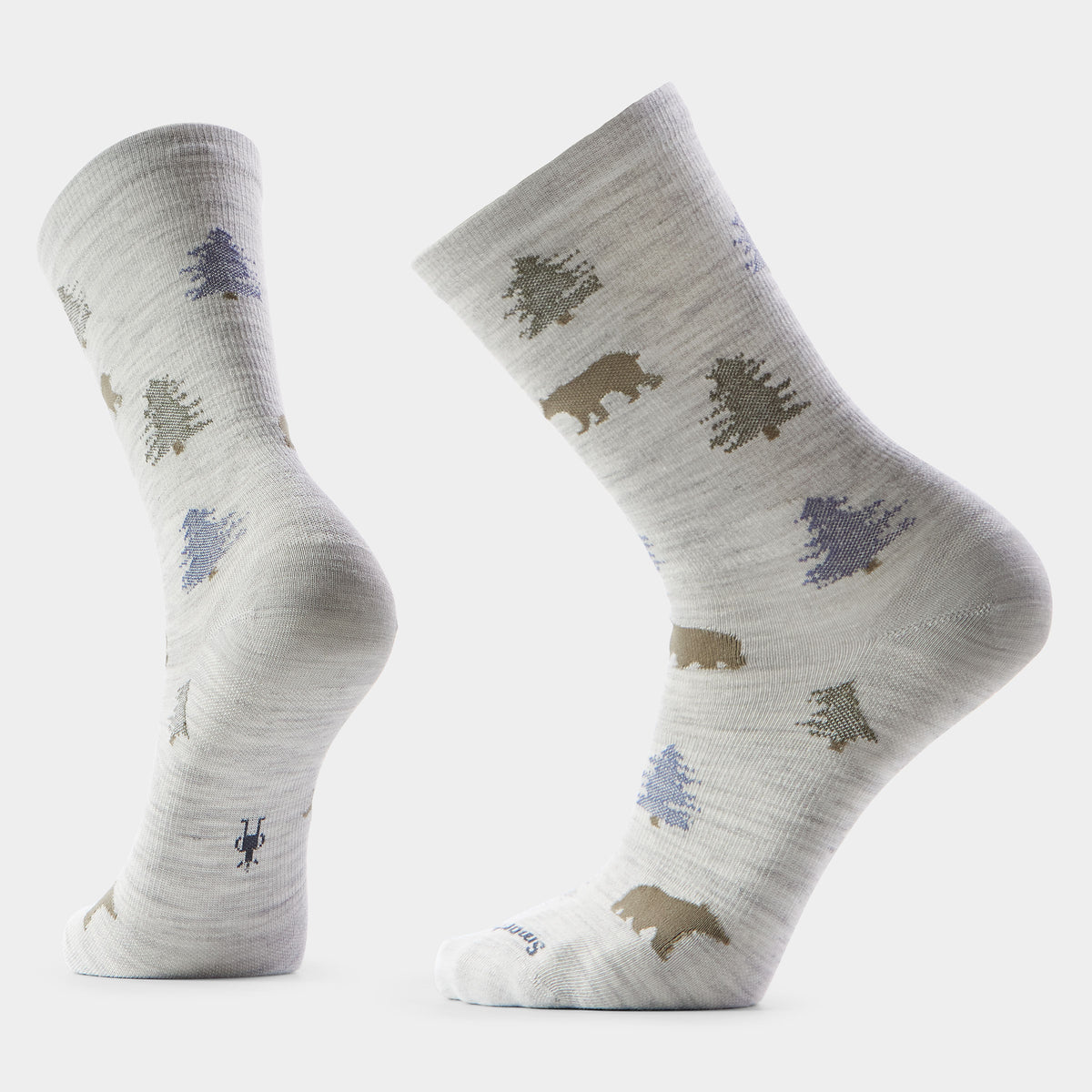 Everyday Through the Trees Crew Socks Ash - 1