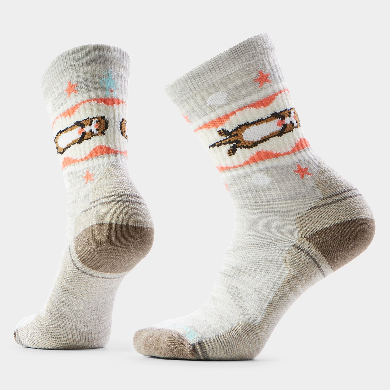 Women's Hike Otter Float Crew Socks Ash - ver - 1