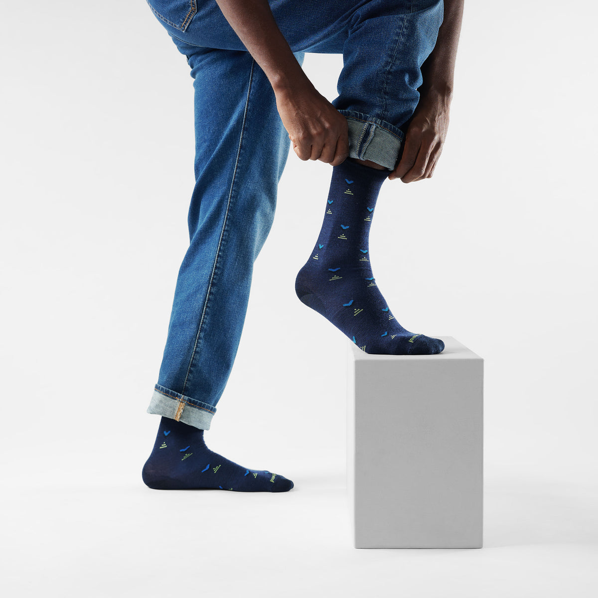 Everyday Stout Street Crew Socks Deep Navy - 2
