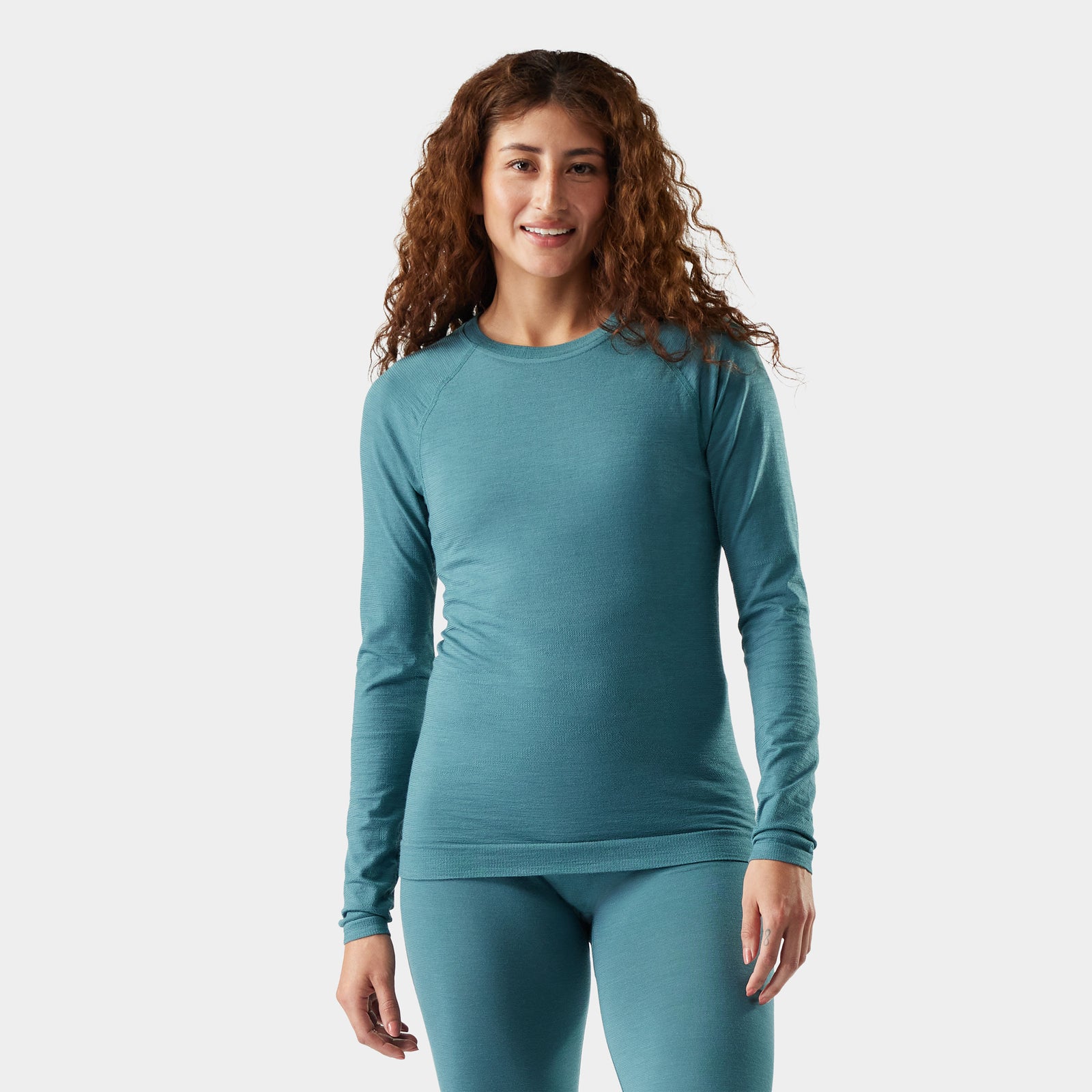 Women's Intraknit™ All-Season Merino Base Layer Crew Dusty Teal - ver - 1