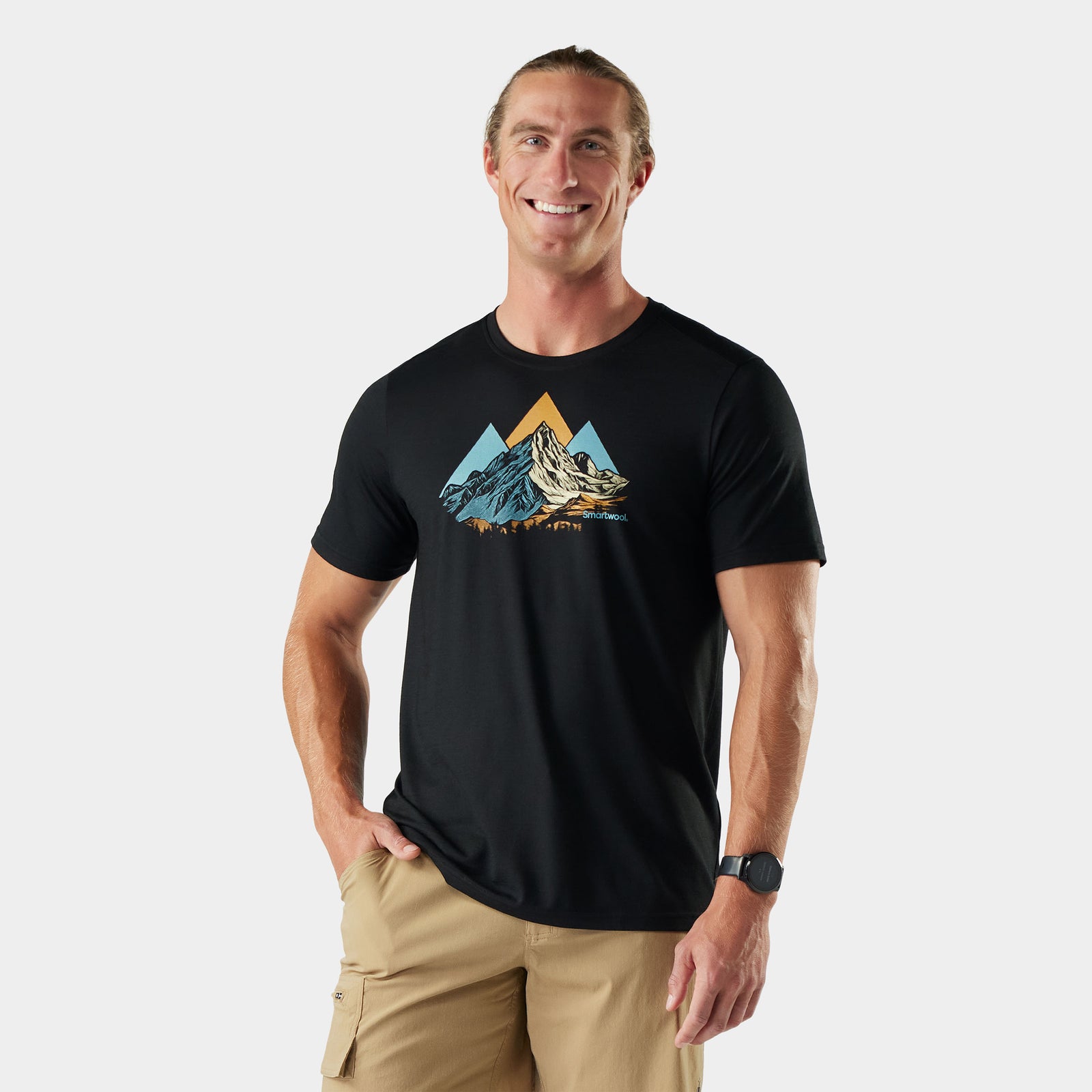 Men's Peak Bagger Active Short Sleeve Graphic Tee Black - ver - 1