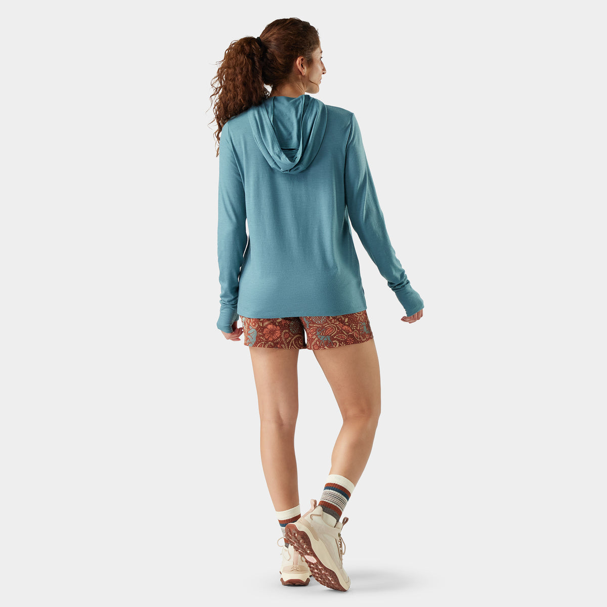 Women's Merino Sun Hoodie Dusty Teal - 2