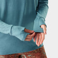 Women's Merino Sun Hoodie Dusty Teal - ver - 3