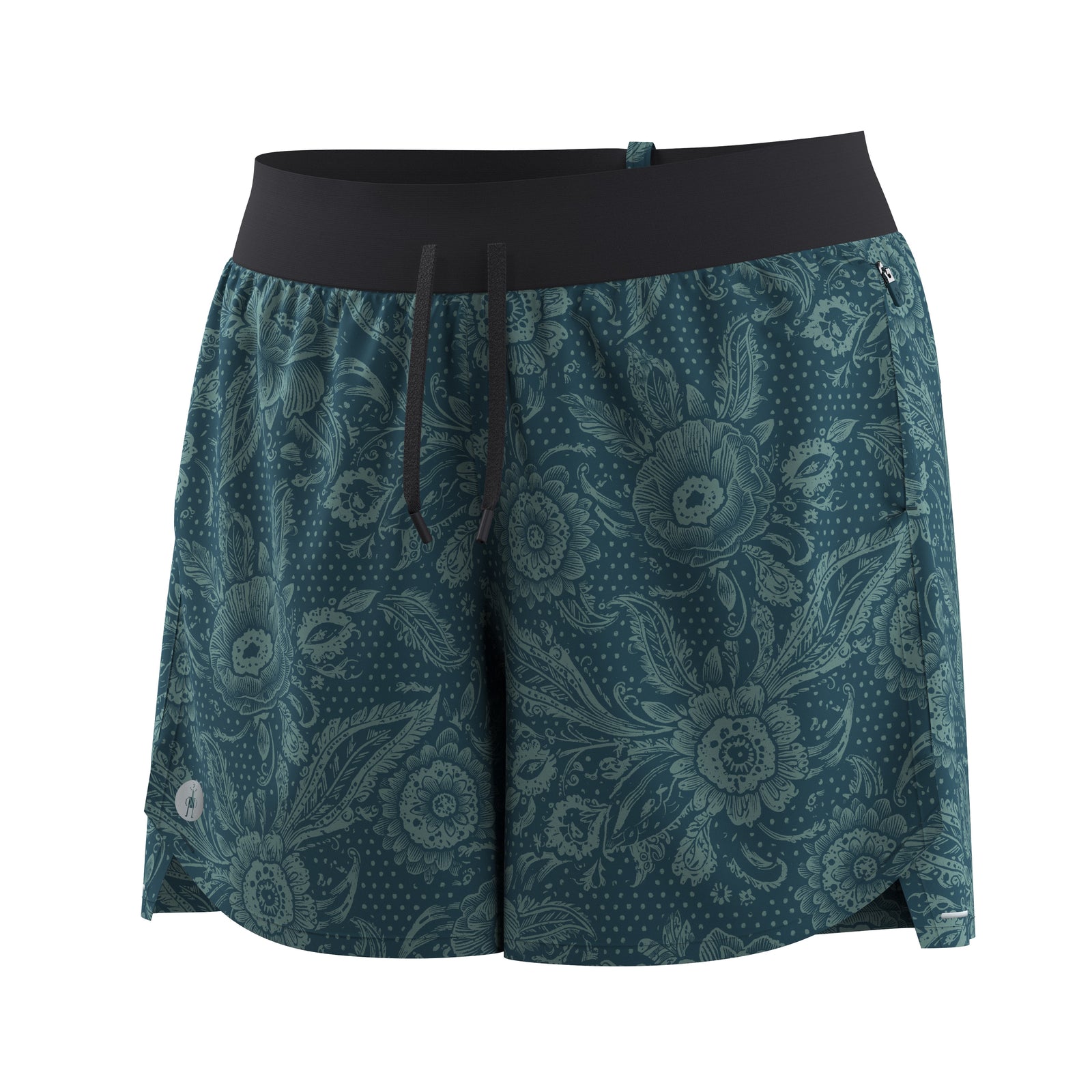 Women's Active Lined 4" Short Twilight Rustic Floral - ver - 5