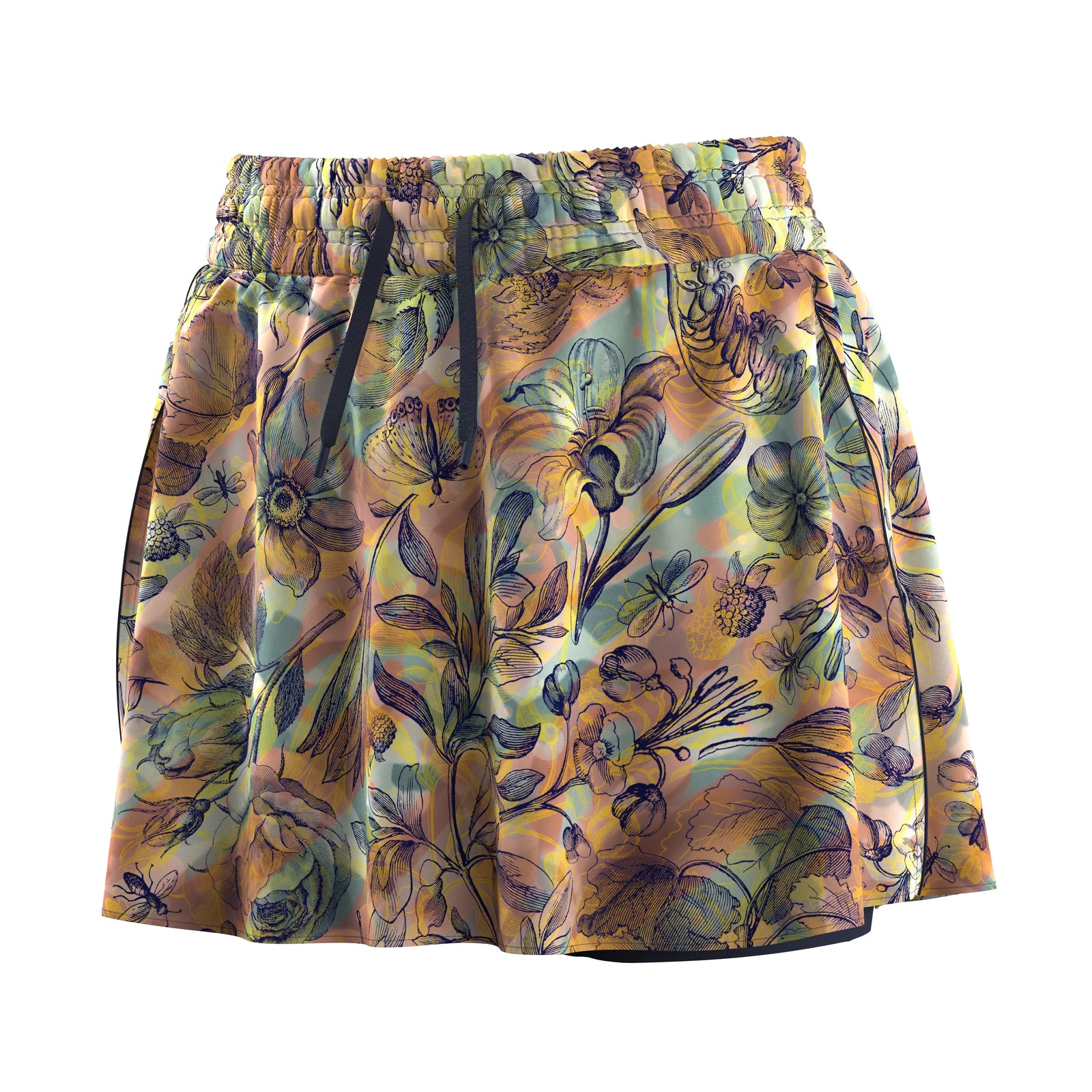 Women's Active Lined Skirt Multi Floral Party - ver - 5