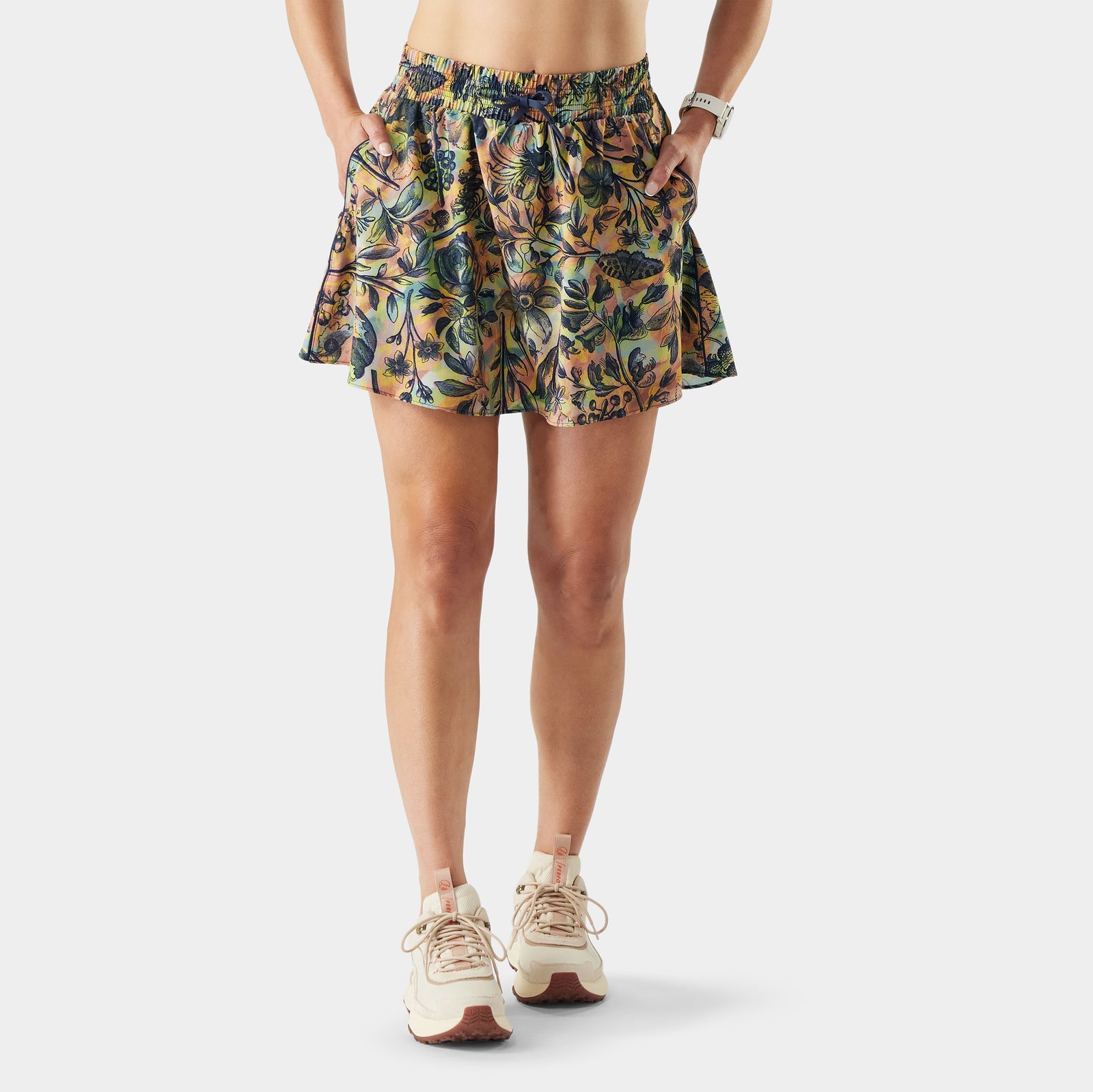 Women's Active Lined Skirt Multi Floral Party - ver - 1