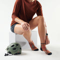 Women's Bike Paisley Print Ankle Socks Picante - ver - 2