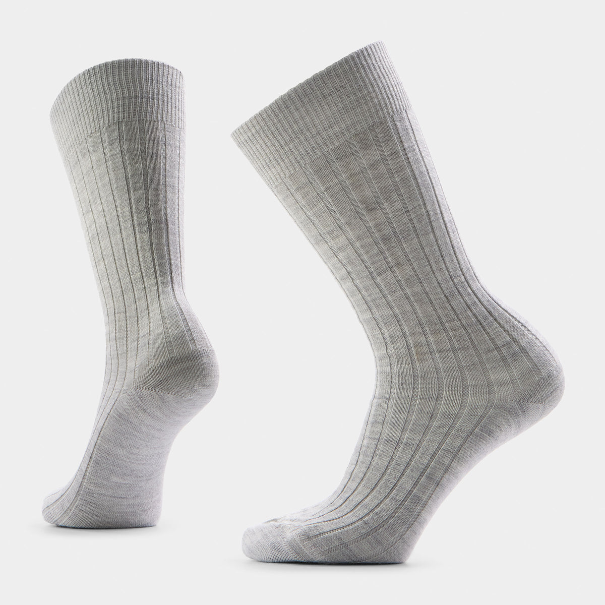 Women's Everyday Slouchy Rib Tall Crew Socks Ash - ver - 1