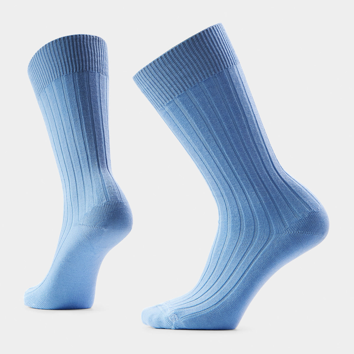 Women's Everyday Slouchy Rib Tall Crew Socks Serene Blue - 1