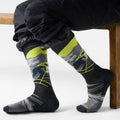 Ski Chute the Moon Over the Calf Socks Charcoal - ver - 2
