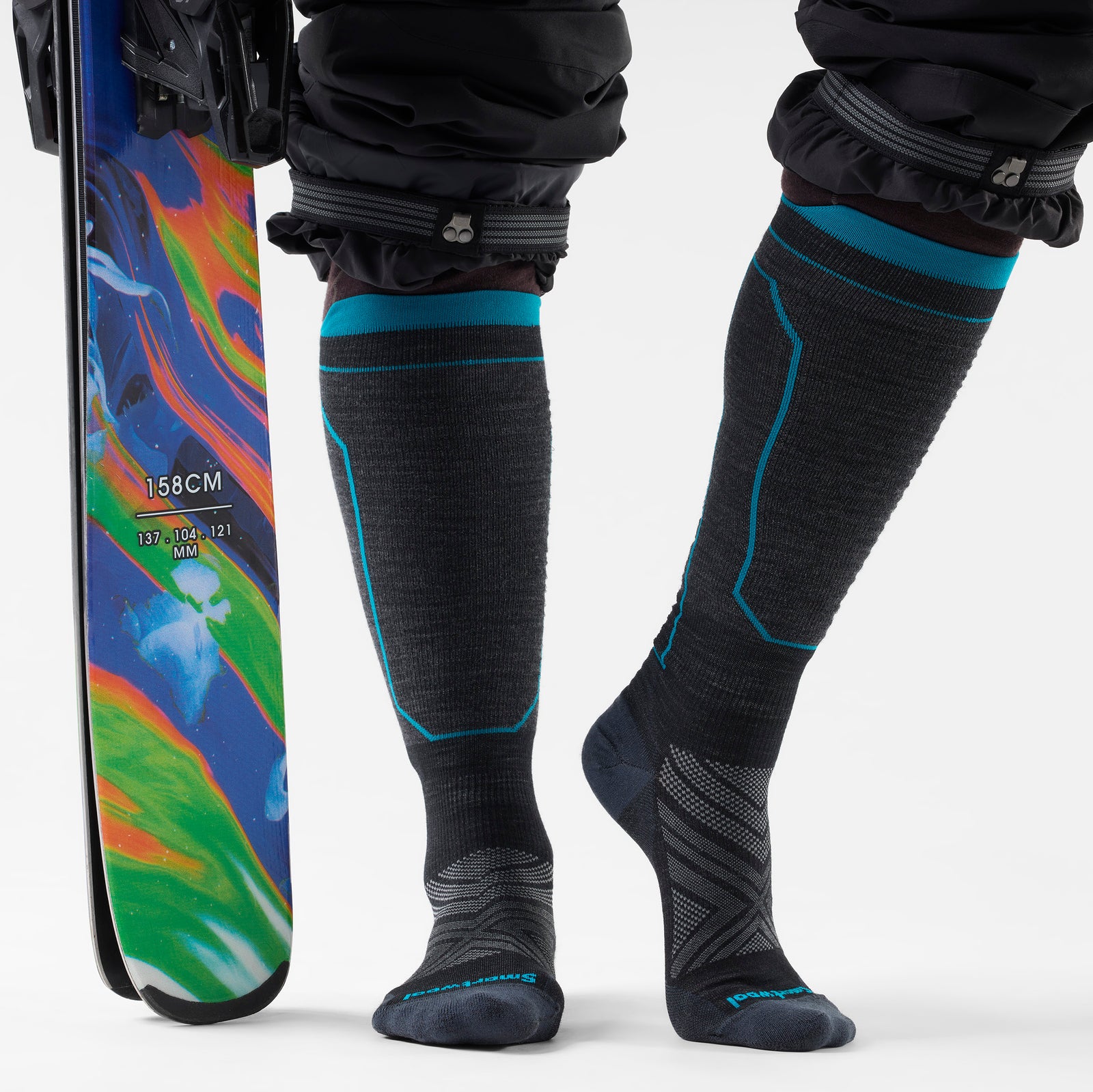 Intraknit™ Women's Ski Over the Calf Socks Black - ver - 2