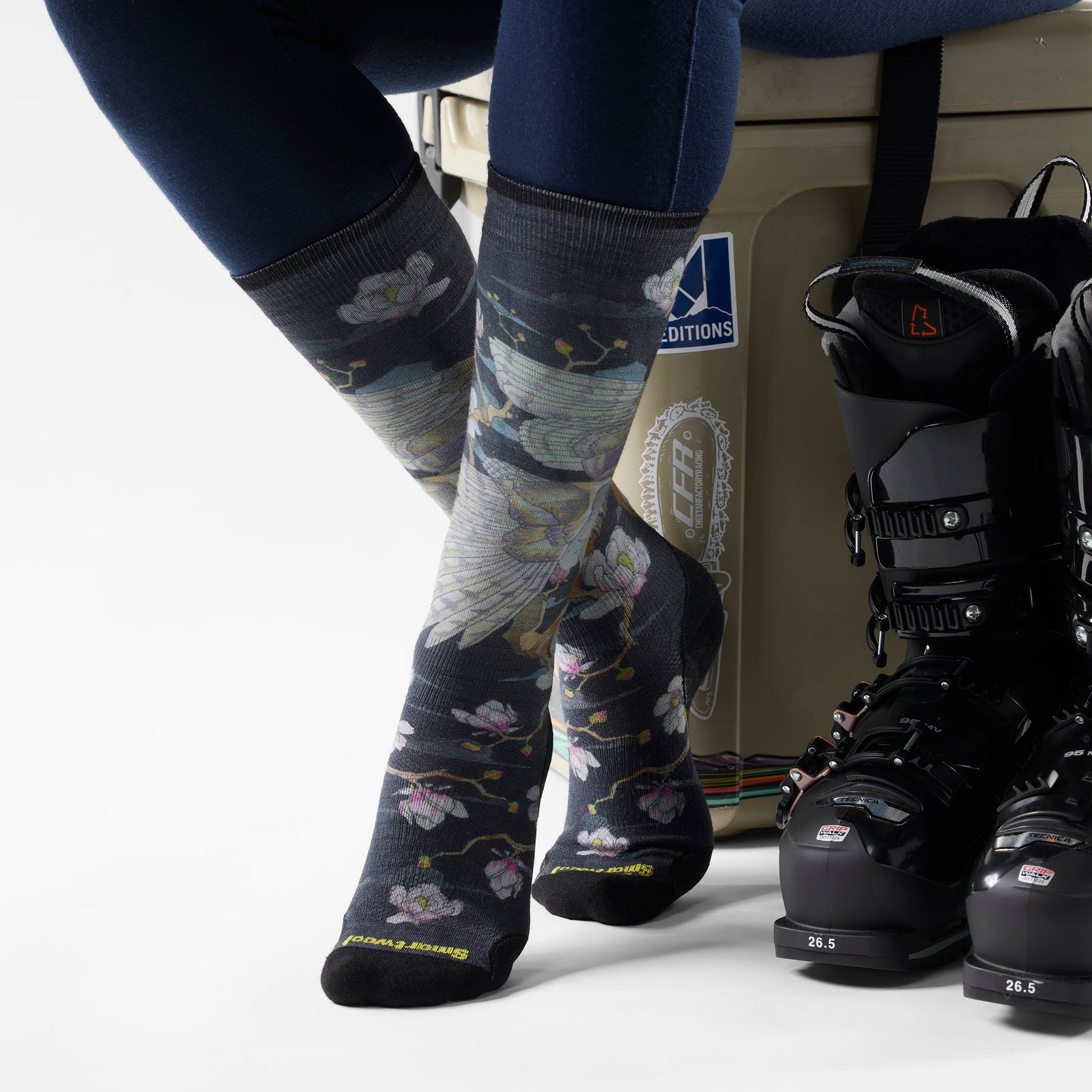 Chaussette de ski sous-genou Nightwatcher coussin zéro pour femmes  - voir - 2