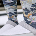 Women's Ski Nightwatcher Print Over the Calf Socks Black - ver - 3