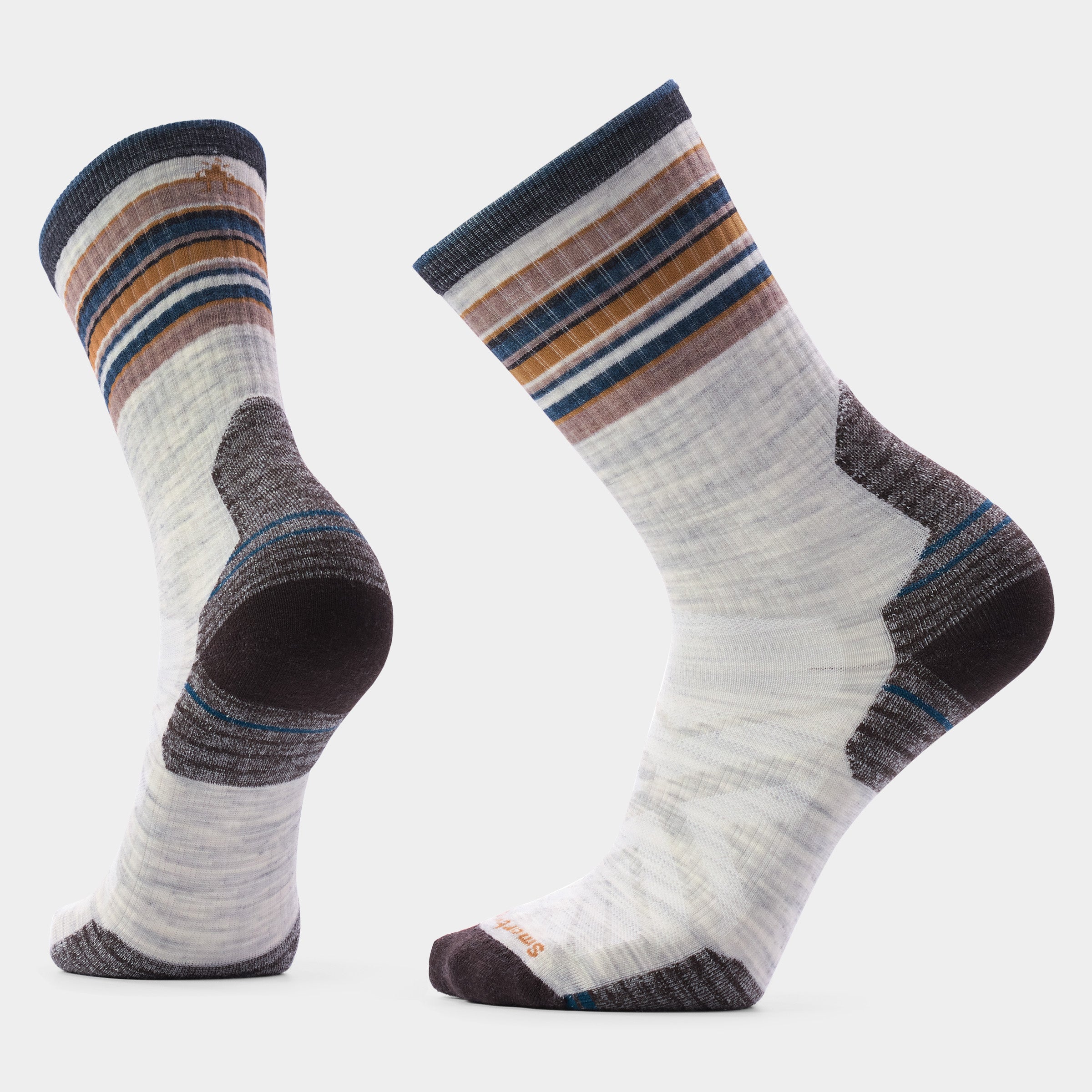 Hike Striped Crew Socks - Ash