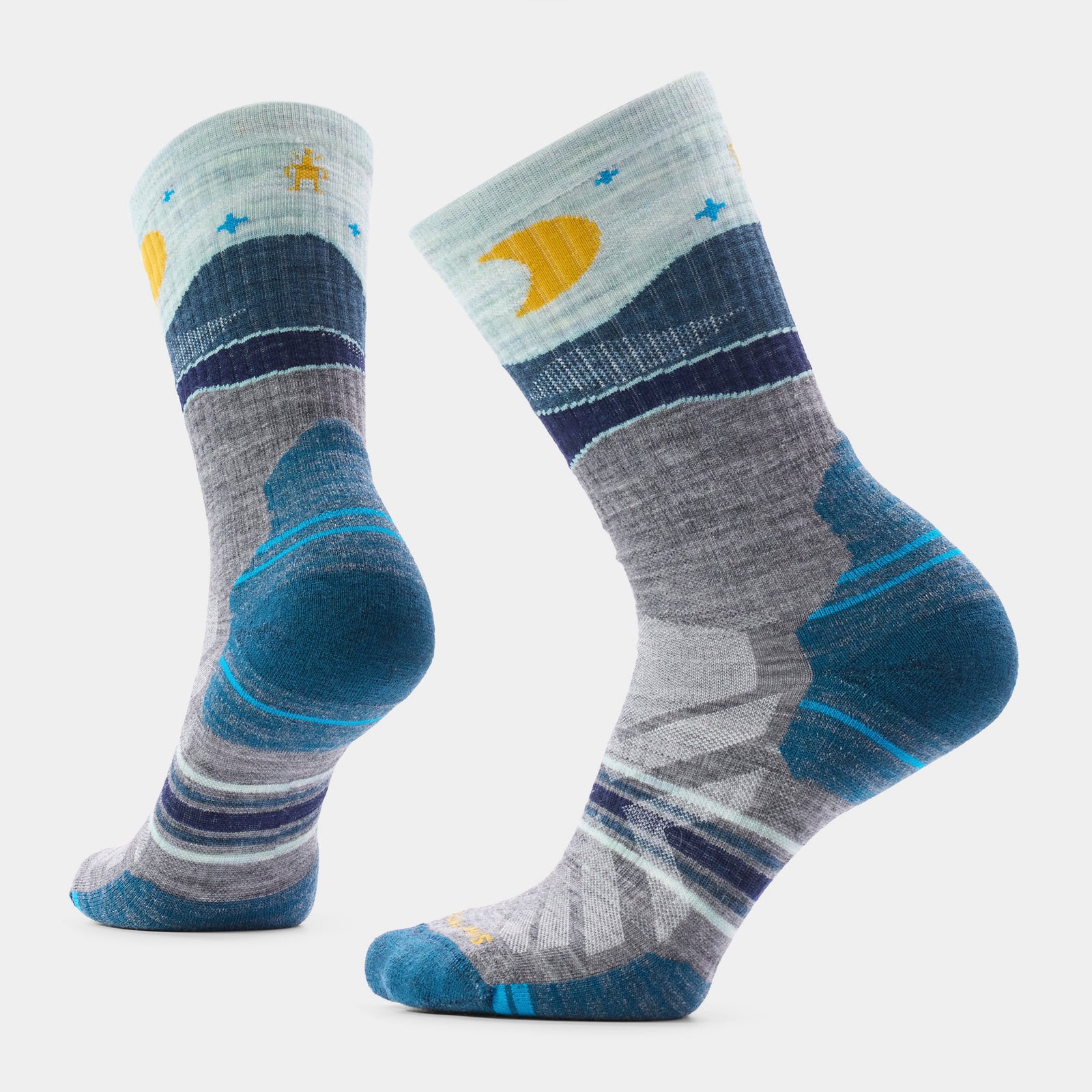 Women's Hike Lunar Trek Crew Socks Purple Eclipse - ver - 7