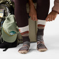 Women's Hike Lunar Trek Crew Socks Purple Eclipse - ver - 5