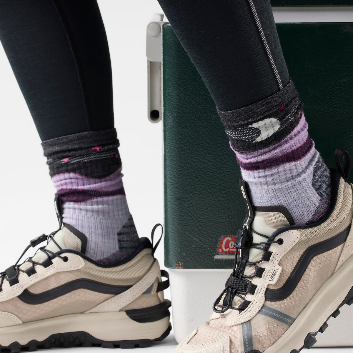 Women's Hike Lunar Trek Crew Socks Purple Eclipse - 2