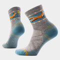 Women's Hike Fox Meadow Mid Crew Socks Taupe-Natural Marl - ver - 1
