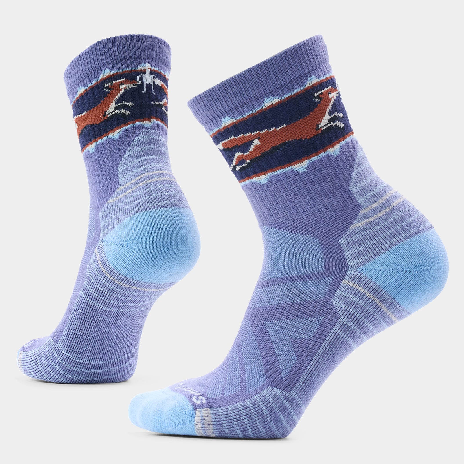 Women's Hike Fox Meadow Mid Crew Socks Taupe-Natural Marl - voir - 4