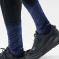 Run Pattern Crew Socks White - ver - 2