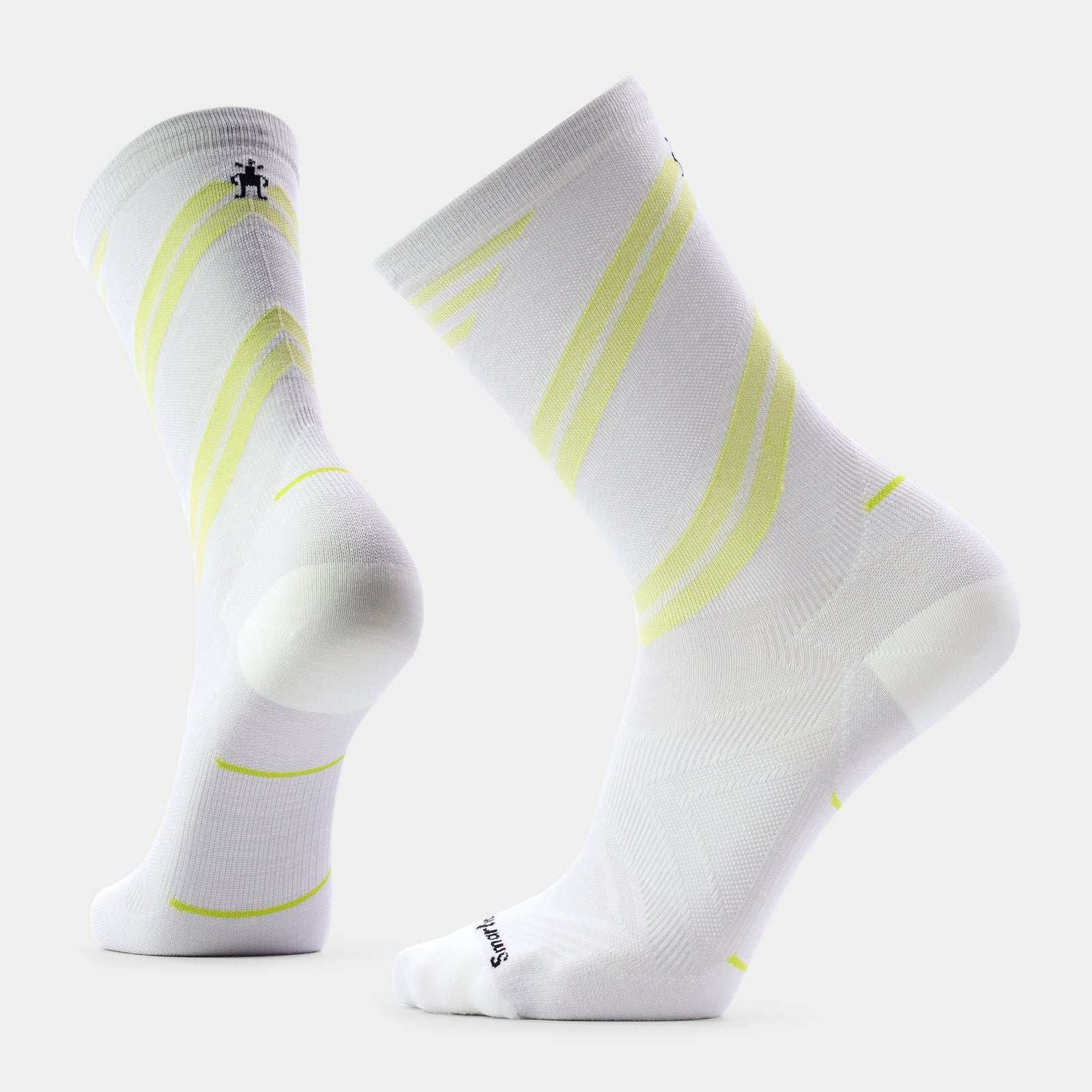 Run Pattern Crew Socks White - ver - 7