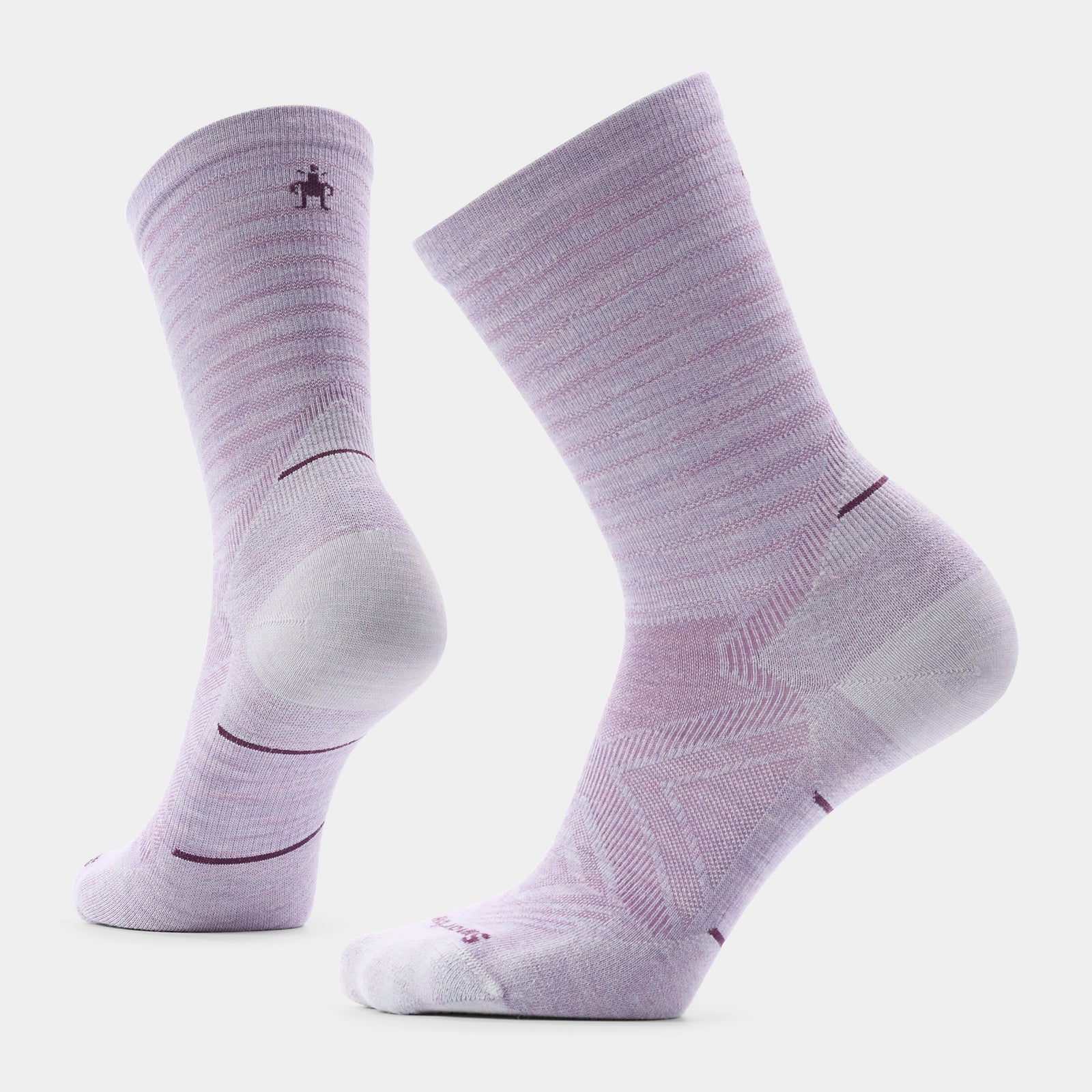 Women's Run Pattern Crew Socks Dusty Teal - ver - 7