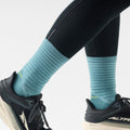 Women's Run Pattern Crew Socks Dusty Teal - ver - 2
