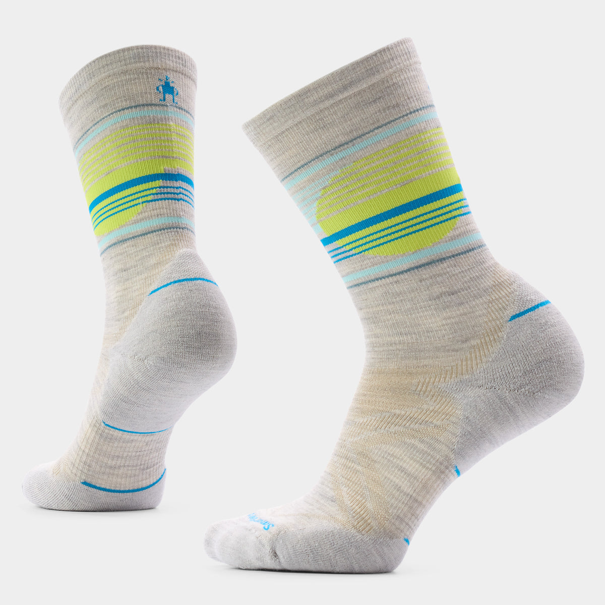 Women's Run Cold Weather Glow Track Crew Socks Ash - ver - 1